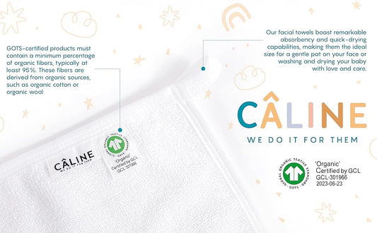 CÂLINE Organic Cotton Washcloths – Set of 4